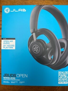 JLab JBuds Open Wireless Over-Ear Headphones - Black